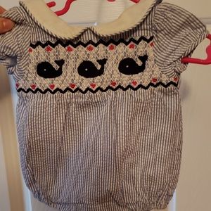 EUC Janie and Jack Searsucker Onsie